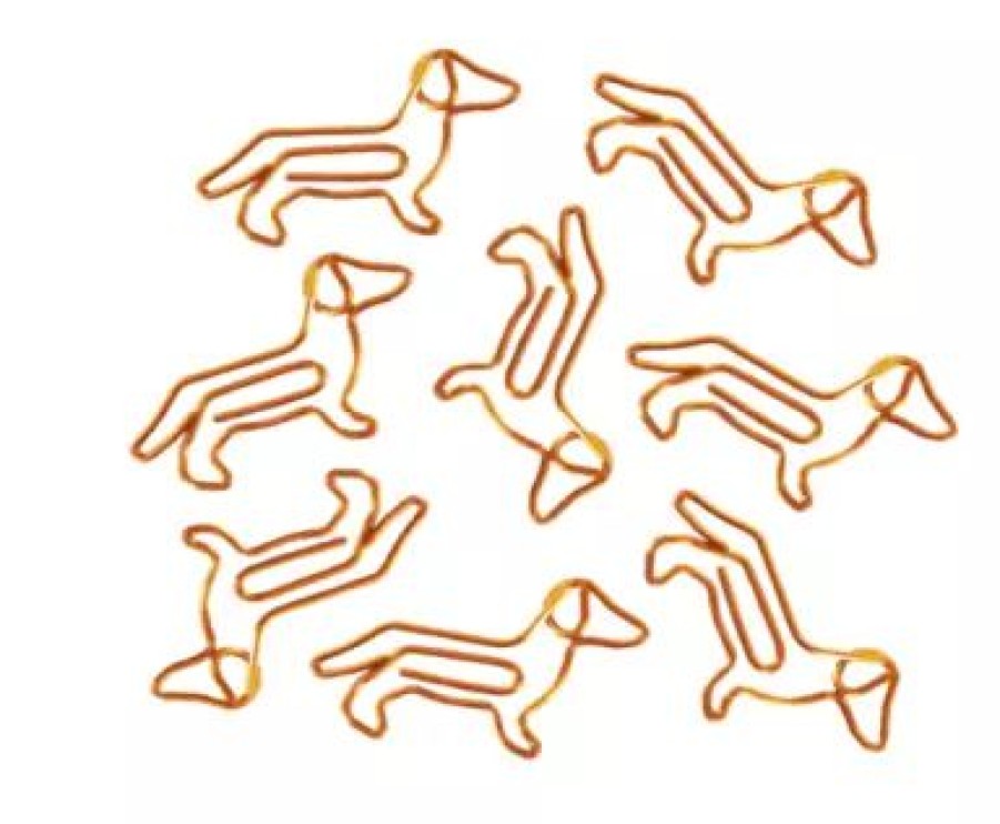 Hash Teckel Teckel Paperclips | Goud | Set Van 10