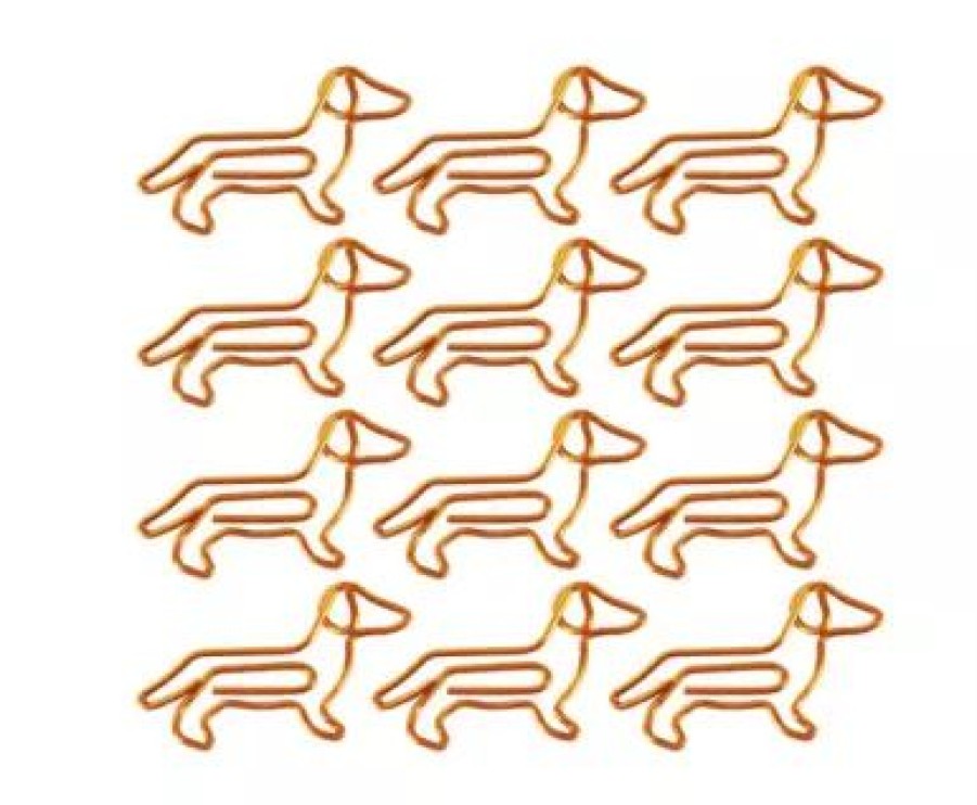 Hash Teckel Teckel Paperclips | Goud | Set Van 10