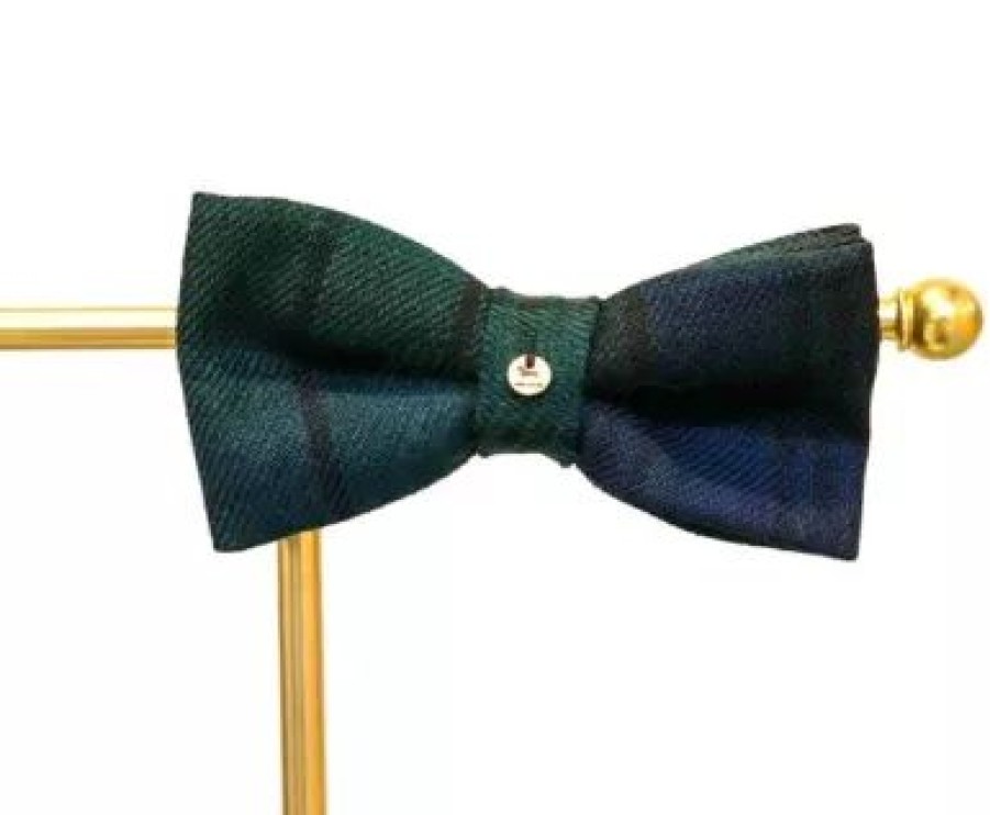 Hash Teckel Vlinderdas | Tartan | Groen Blauw